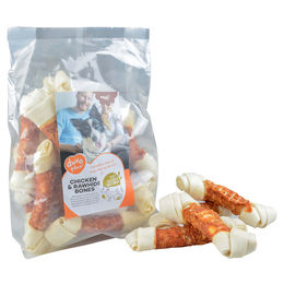 Produktbild von Duvo+ Hundesnack Rindshaut & Huhn Knochen, Größe: L