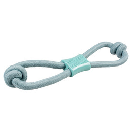 Produktbild von Duvo+ Hundespielzeug 8-Zugring mit Knoten und Gummi blau