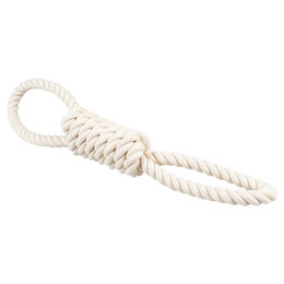 Produktbild von Duvo+ Hundespielzeug ECO Baumwoll-Tau mit 2 Schlaufen weiß, Größe: L