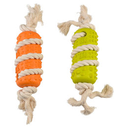 Produktbild von Duvo+ Hundespielzeug Eco Gummistiftknochen Bambus/Reis und Baumwolle