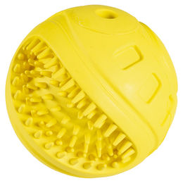 Duvo+ Hundespielzeug Giggle Ribble-Ball Gummi gelb – Bild 1 von 2