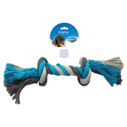 Produktbild von Duvo+ Hundespielzeug Knot Baumwolle grau/blau - 45 cm