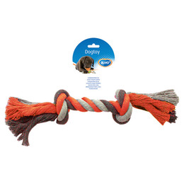Produktbild von Duvo+ Hundespielzeug Knot Baumwolle grau/orange - 45 cm