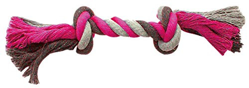 Produktbild von Duvo+ Hundespielzeug Knot Baumwolle grau/rosa