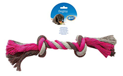 Produktbild von Duvo+ Hundespielzeug Knot Baumwolle grau/rosa - 45 cm