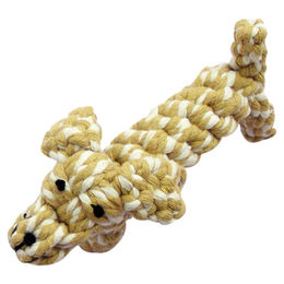 Produktbild von Duvo+ Hundespielzeug Knothund aus Baumwolle braun/weiß