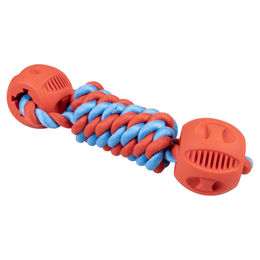 Produktbild von Duvo+ Hundespielzeug Rubrop Hantelseil mit 2 Bällen rot, Maße: 22 x 7 x 7 cm