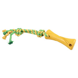 Produktbild von Duvo+ Hundespielzeug Rubrop Zerrseil mit Hantel gelb, Maße: 46,5 x 9 x 6 cm