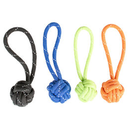 Produktbild von Duvo+ Hundespielzeug Scooby Seil Dummy Ball mit Schlaufe bunt