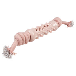 Produktbild von Duvo+ Hundespielzeug Seilstock mit Gummiprägung rosa