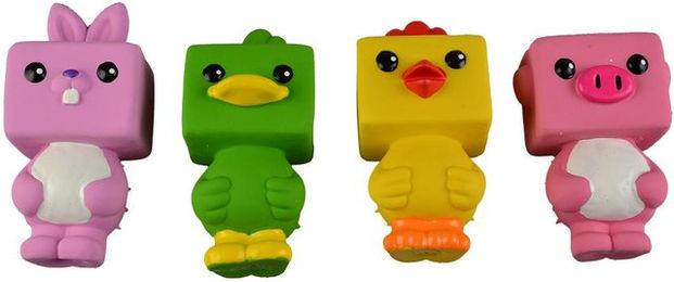 Produktbild von Duvo+ Hundespielzeug Tierköpfe quadratisch Latex