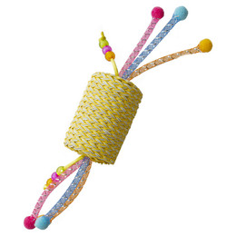 Produktbild von DUVO+ Jolly Rolle Katzenspielzeug mit Seilen gelb