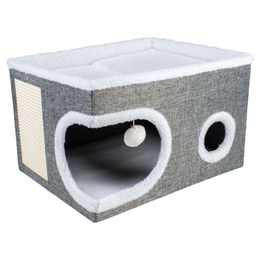 Produktbild von Duvo+ Katzenkratzhaus Greg grau, Maße: 53 x 42 x 33 cm