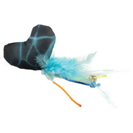 Produktbild von Duvo+ Katzenspielzeug Flash Herz mit Federn blau/grün