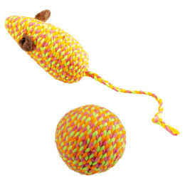 Produktbild von DUVO+ Katzenspielzeug Jolly Maus & Ball orange