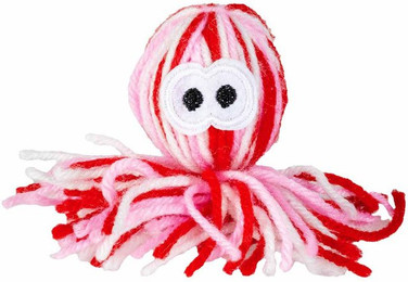 Produktbild von Duvo+ Katzenspielzeug Wooly Oktopus mit Sound rot/weiß