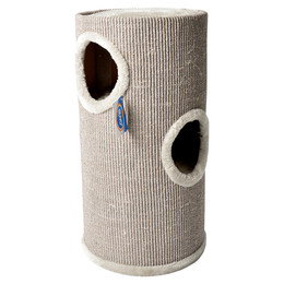 Produktbild von DUVO+ Kratztonne Kratzbaum Tower Ton hellgrau