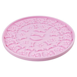 Produktbild von Duvo+ Leckmatte rund rosa für Katzen