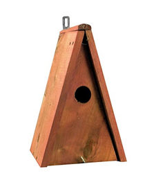 Duvo+ Meisennest Holz mit Schrägdach Dreikantform – Bild 1 von 3