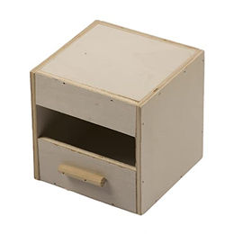 Produktbild von DUVO+ Nistkasten Brutkasten Holz für Exoten 1/3 offen