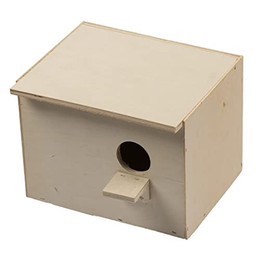 Produktbild von DUVO+ Nistkasten Brutkasten Holz mit Sitzstange für Sittiche