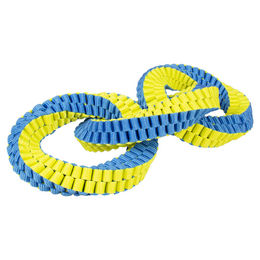DUVO+ Nylon Triple Hoop Hundespielzeug blau/gelb – Bild 1 von 2