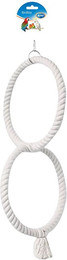 Produktbild von Duvo+ Papagei Spielzeug mit 2 Baumwollringen weiß - 50 cm