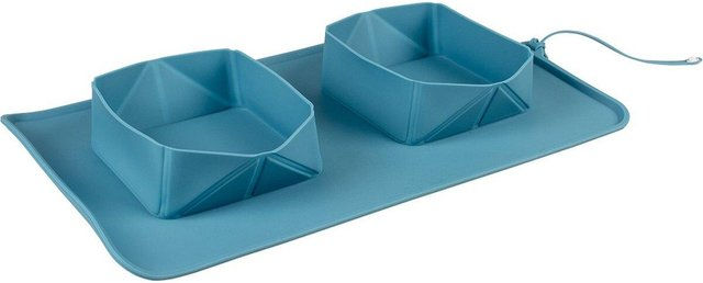 Produktbild von DUVO+ Reisenapf Silikon petrolblau - 2 x 0,6 l