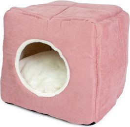Produktbild von DUVO+ Schlafhöhle Cozy Haus Velvet rosa für Katzen - 1 Stk.