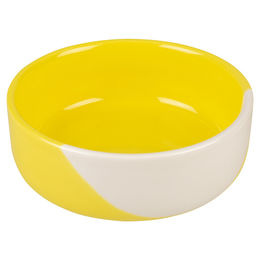 Produktbild von DUVO+ Stone Grace Futternapf gelb/weiß - 600 ml