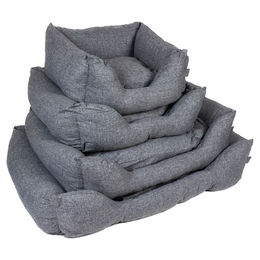 Produktbild von Duvo+ Textura Eco rechteckiges Bett grau, Größe M