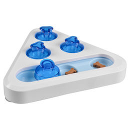 Produktbild von DUVO+ Tier-Intelligenzspielzeug Seek 'n Snack Puzzle Dreieck weiß/blau