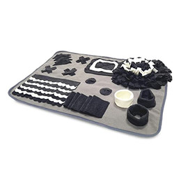 Produktbild von DUVO+ Tier-Intelligenzspielzeug Snackmatte Deluxe grau/schwarz für Katzen