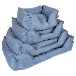Produktbild von DUVO+ Tierbett Hundebett Textura Eco rechteckig blau