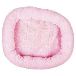 DUVO+ Tierbett oval Schafsfell rosa für Katzen – Bild 1 von 2