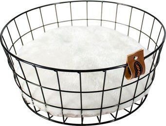 DUVO+ Tierkorb Metallkorb Caviar rund schwarz – Bild 1 von 2