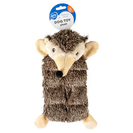 Produktbild von DUVO+ Tierkuscheltier Hundespielzeug Igel quietschend aus Plüsch braun