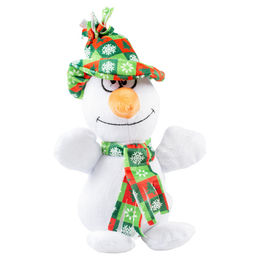 Produktbild von DUVO+ Tierkuscheltier Hundespielzeug Xmas Plüsch Schneemann weiß - 1 Stk.