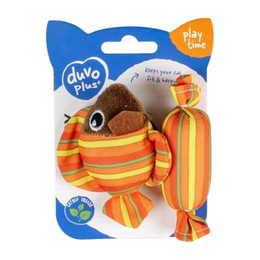 Produktbild von DUVO+ Tierkuscheltier Katzenspielzeug Fisch und Bonbon - 18 g