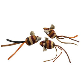 Produktbild von DUVO+ Tierkuscheltier Katzenspielzeug Knitted Mäuse braun