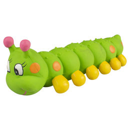 DUVO+ Tierquietschie Hundespielzeug Latex Raupe grün – Bild 1 von 2