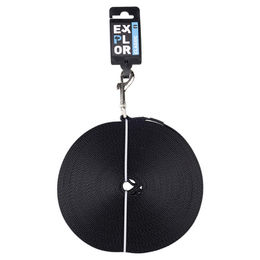 Produktbild von Duvo+ Trackingleine flach Classic schwarz, Maße: 15 m / 20 mm