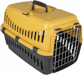 Produktbild von Duvo+ Transportbox Gipsy Eco mit Metalltür gelb/dunkelgrau