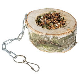 Produktbild von Duvo+ Vogelsnack gefüllter Birkenstamm Schaukel - 200 g