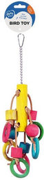 Produktbild von Duvo+ Vogelspielzeug mit Holzringen und Klötzen