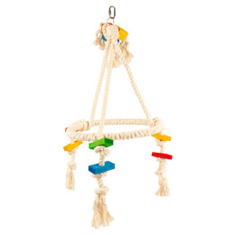 Produktbild von Duvo+ Vogelspielzeug Pyramide mit Würfeln und Seil