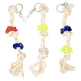 Produktbild von Duvo+ Vogelspielzeug Seil mit 3 Knoten und Acryl