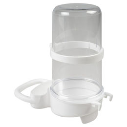 DUVO+ Vogeltränke Wochenend-Wasserbrunnen breit weiß - 0,4 l – Bild 1 von 4