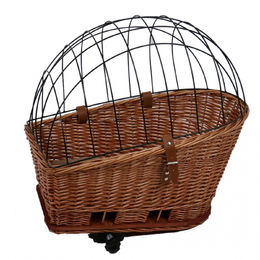 Produktbild von Duvo+ Weidenfahrradkorb mit Kissen Provence für Hunde