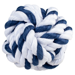 Produktbild von Duvo+ Zahnpflegeball aus Sweaterstoff blau/weiß Größe L